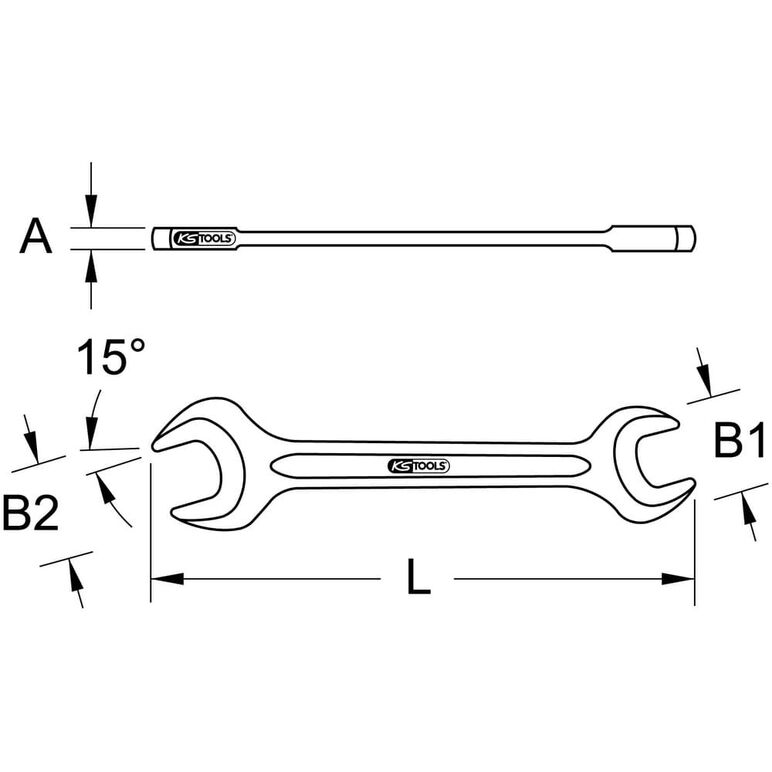 KS Tools Doppelmaul-Kraftschlüssel, 20x22mm, image _ab__is.image_number.default