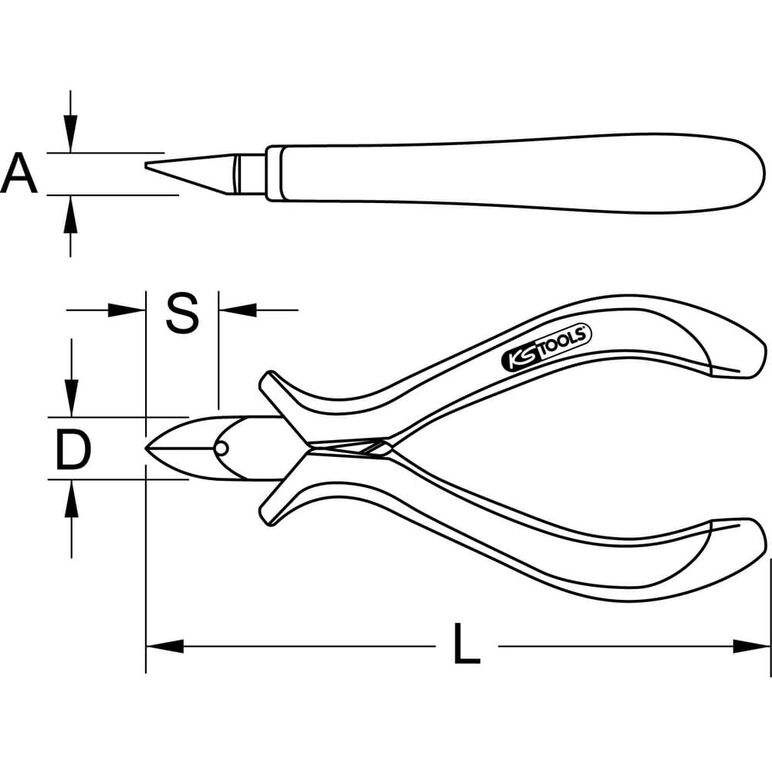 KS Tools Feinmechanik-Diagonal-Seitenschneider, 120mm, image _ab__is.image_number.default
