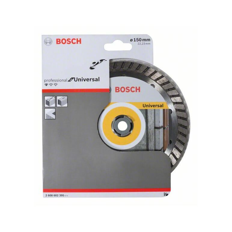Bosch Diamanttrennscheibe Standard for Universal Turbo, 150 x 22,23 x 2,5 x 10 mm (2 608 602 395), image 