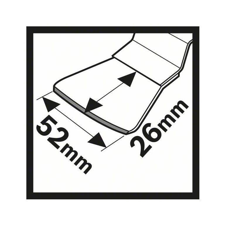 Bosch HCS Schaber ATZ 52 SC, biegesteif, 52 x 26 mm, 1er-Pack (2 608 661 646), image _ab__is.image_number.default