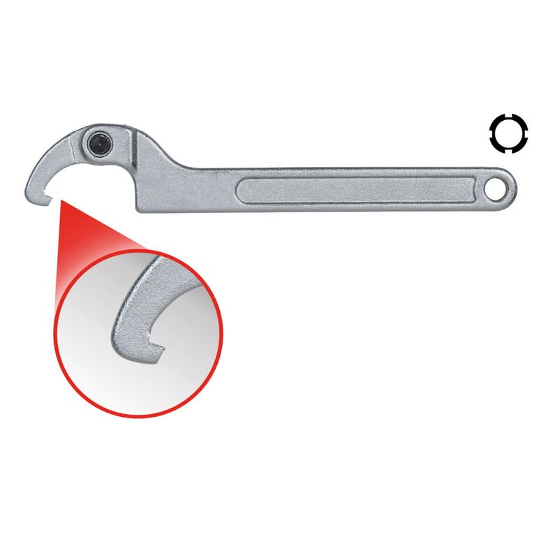 KS Tools Gelenk-Hakenschlüssel mit Nase, 120-180 mm, image _ab__is.image_number.default