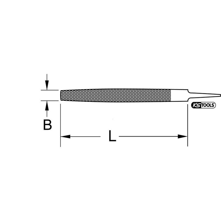 KS Tools Halbrund-Feilenblatt, Form E, 200mm, Hieb1, image _ab__is.image_number.default