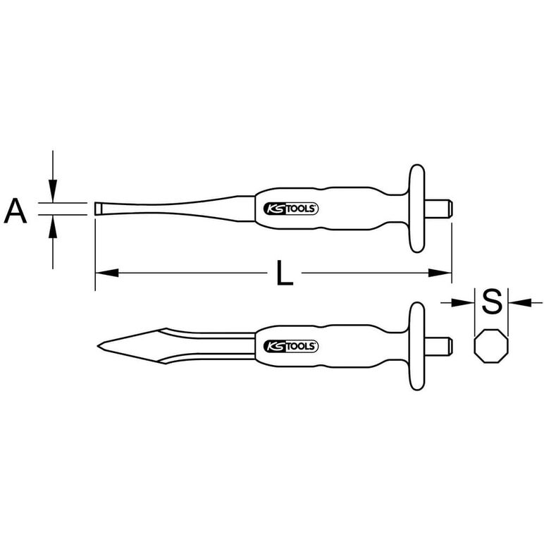 KS Tools Kreuzmeißel, 7 mm, 8-kant, image _ab__is.image_number.default