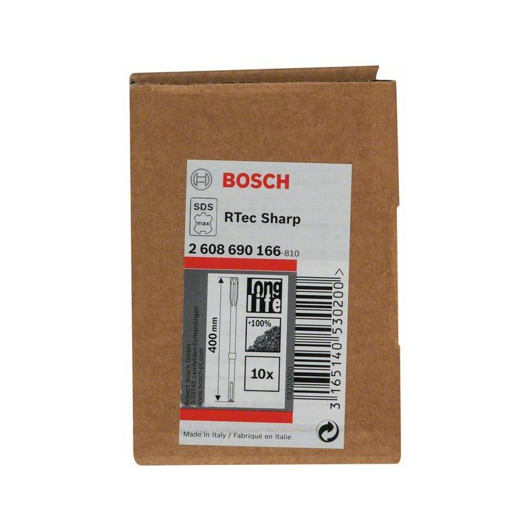 Bosch Flachmeißel RTec Sharp, mit SDS max-Aufnahme, 400 mm, 10er-Pack (2 608 690 166), image _ab__is.image_number.default