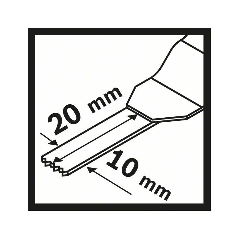 Bosch Starlock HCS Tauchsägeblatt AIZ 10 AB Wood and Metal, 10 x 20 mm (2 609 256 949), image _ab__is.image_number.default