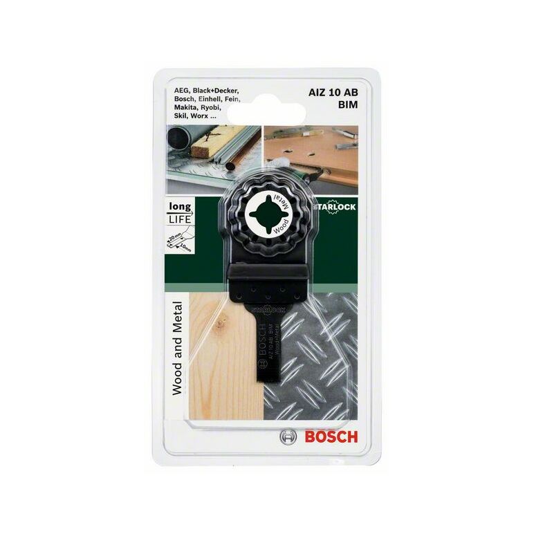 Bosch Starlock HCS Tauchsägeblatt AIZ 10 AB Wood and Metal, 10 x 20 mm (2 609 256 949), image 