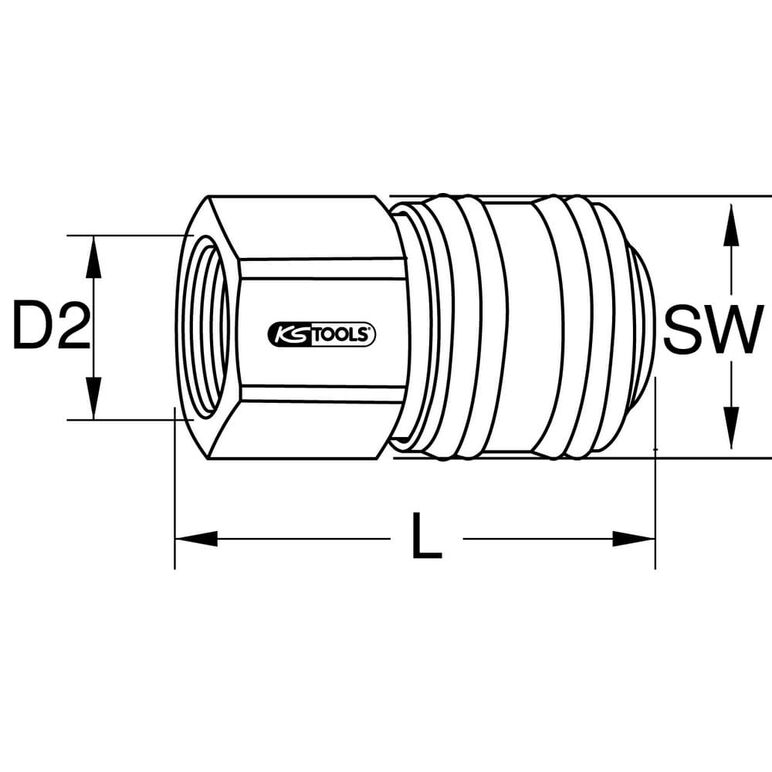 KS Tools Messing-Kupplung mit Innengewinde, G1/2"IG, image _ab__is.image_number.default