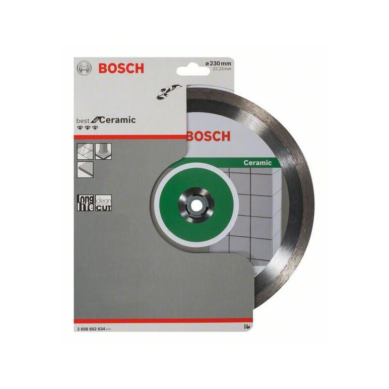 Bosch Diamanttrennscheibe Best for Ceramic, 230 x 22,23 x 2,4 x 10 mm (2 608 602 634), image 