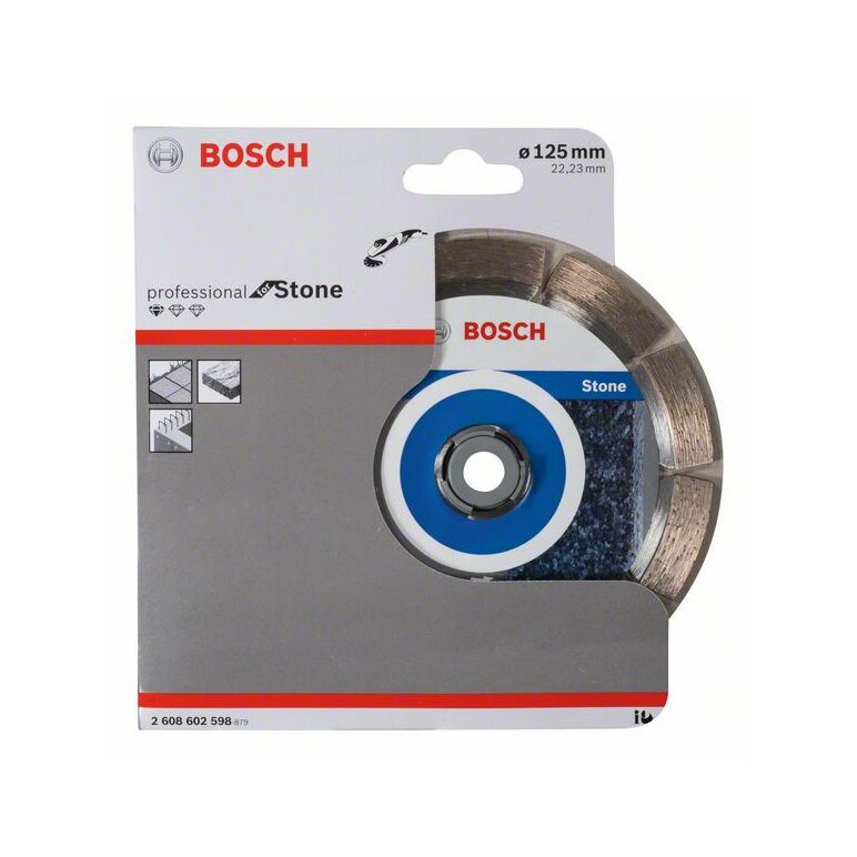 Bosch Diamanttrennscheibe Standard for Stone, 125 x 22,23 x 1,6 x 10 mm, 1er-Pack (2 608 602 598), image _ab__is.image_number.default