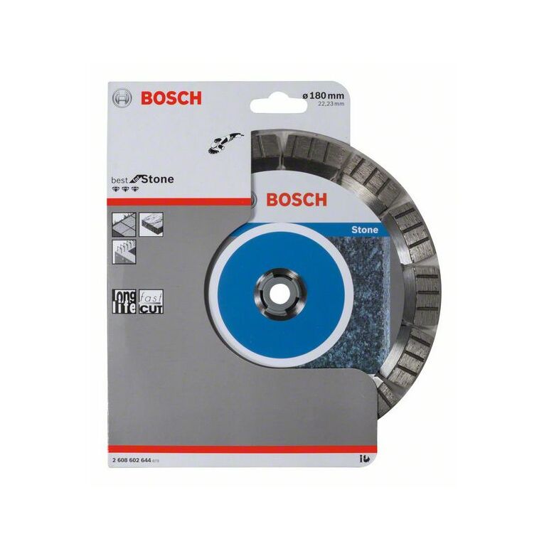 Bosch Diamanttrennscheibe Best for Stone, 180 x 22,23 x 2,4 x 12 mm (2 608 602 644), image 