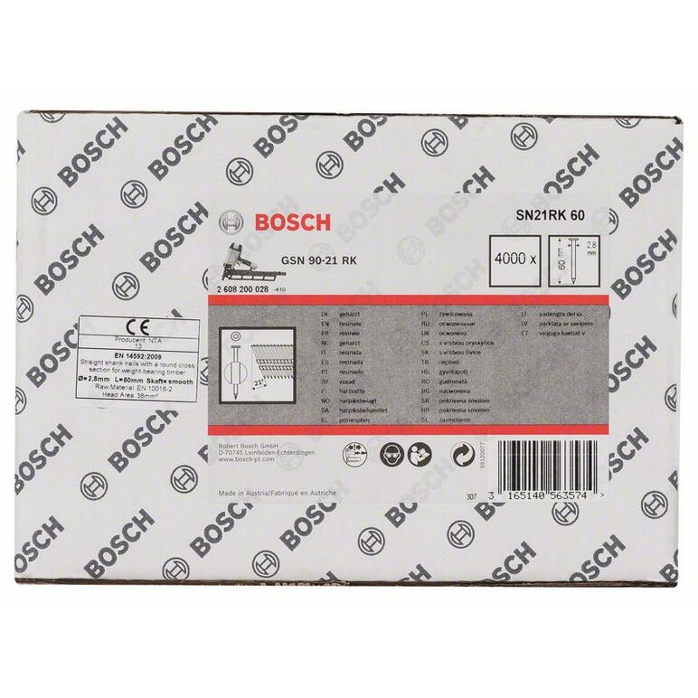 Bosch Rundkopf-Streifennagel SN21RK 60 2,8 mm, 60 mm, blank, glatt (2 608 200 028), image _ab__is.image_number.default