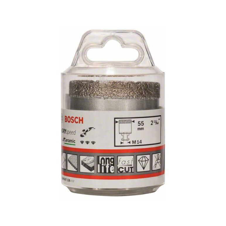 Bosch Diamanttrockenbohrer Dry Speed Best for Ceramic, 55 x 35 mm (2 608 587 126), image 