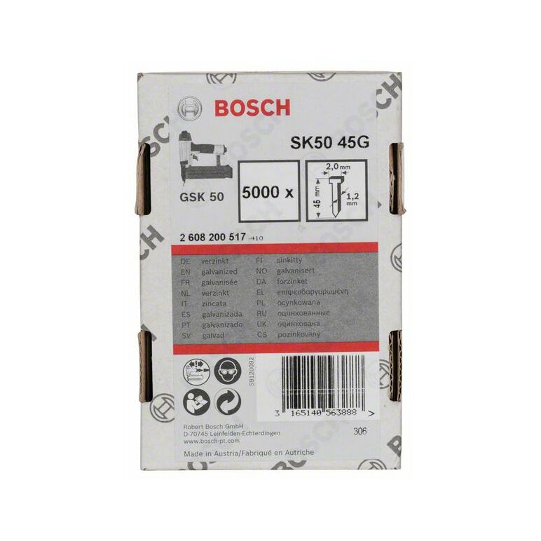 Bosch Senkkopf-Stift SK50 45G, 1,2 mm, 45 mm, verzinkt (2 608 200 517), image _ab__is.image_number.default