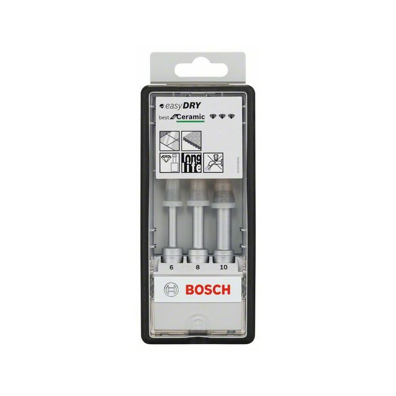 Bosch Diamanttrockenbohrer-Set Robust Line Easy Dry Best for Ceramic, 3-teilig, 6-10mm (2 608 587 145), image _ab__is.image_number.default