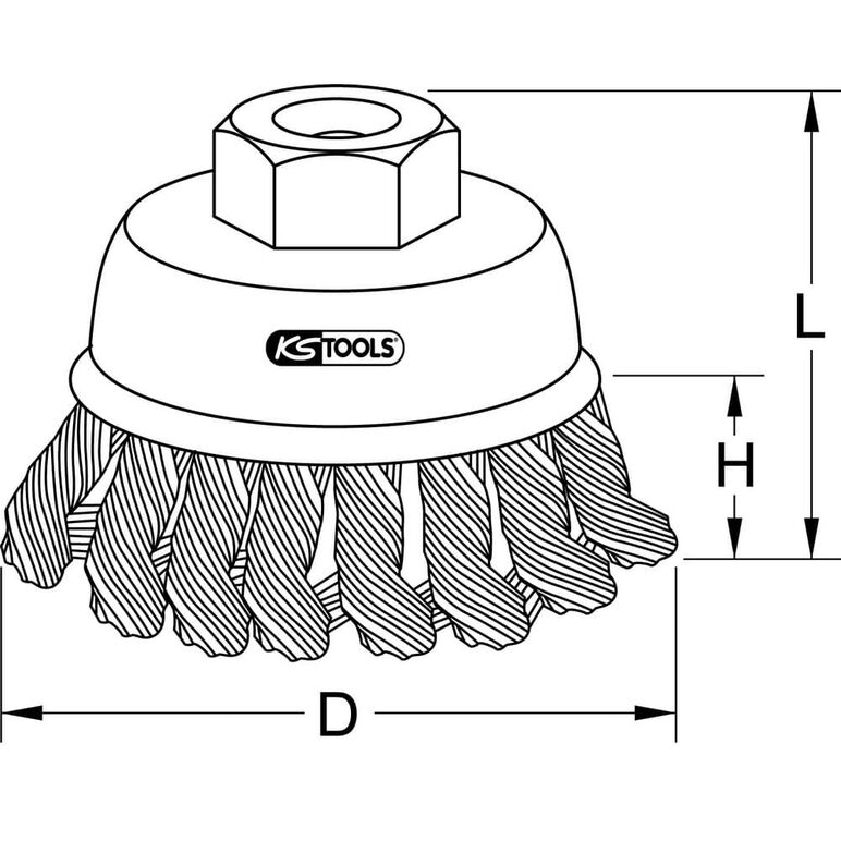 KS Tools Stahldrahttopfbürste 0,5mm, Ø 80mm, image _ab__is.image_number.default