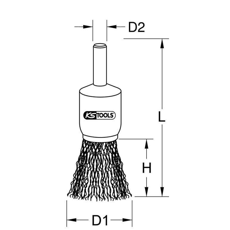 KS Tools Stahldraht Pinselbürste 0,5mm, Ø 19mm, image _ab__is.image_number.default