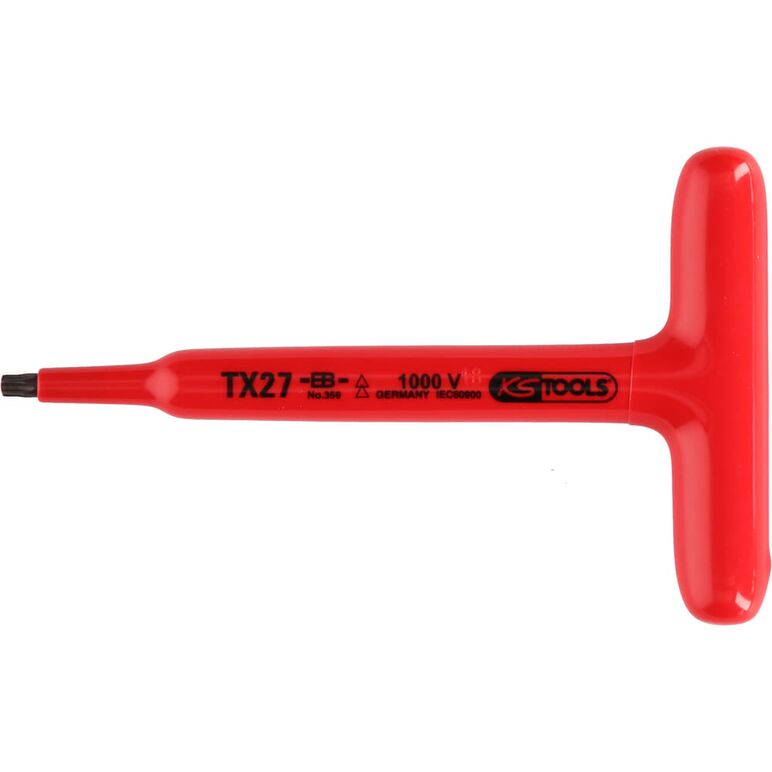 KS Tools T-Griff-Torx-Stiftschlüssel mit Schutzisolierung, T10, 120 mm, image 