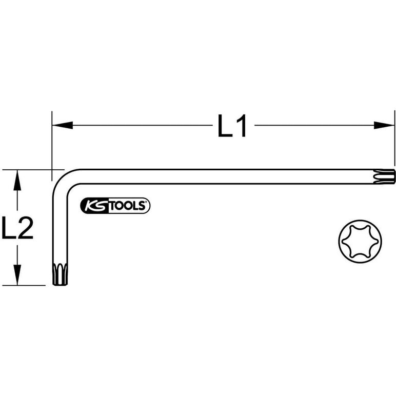 KS Tools Torx-Winkelstiftschlüssel, kurz, T10, image _ab__is.image_number.default