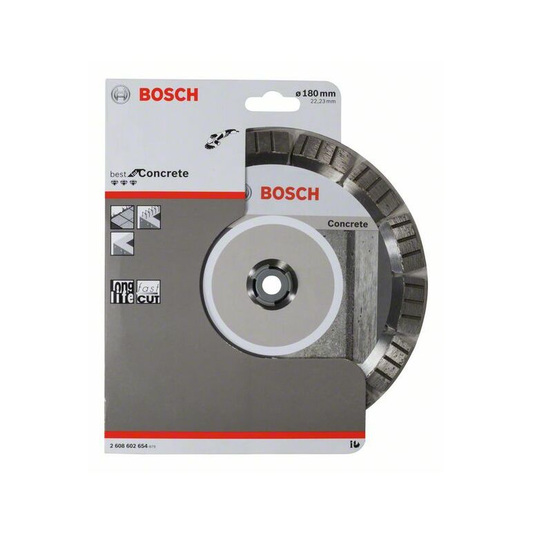 Bosch Diamanttrennscheibe Best for Concrete, 180 x 22,23 x 2,4 x 12 mm (2 608 602 654), image 