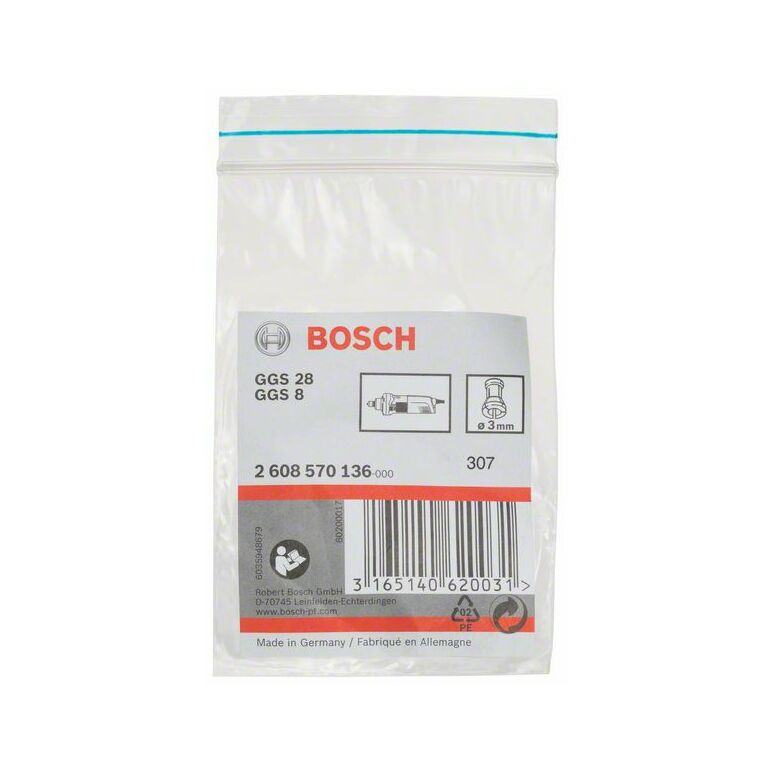 Bosch Spannzange ohne Spannmutter, 3 mm, für Bosch-Geradschleifer (2 608 570 136), image 