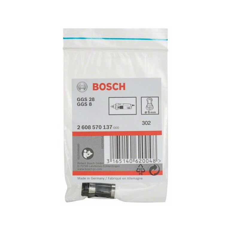 Bosch Spannzange ohne Spannmutter, 6 mm, für Bosch-Geradschleifer (2 608 570 137), image 