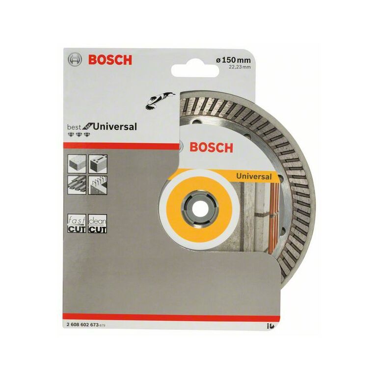 Bosch Diamanttrennscheibe Best for Universal Turbo, 150 x 22,23 x 2,4 x 12 mm (2 608 602 673), image 