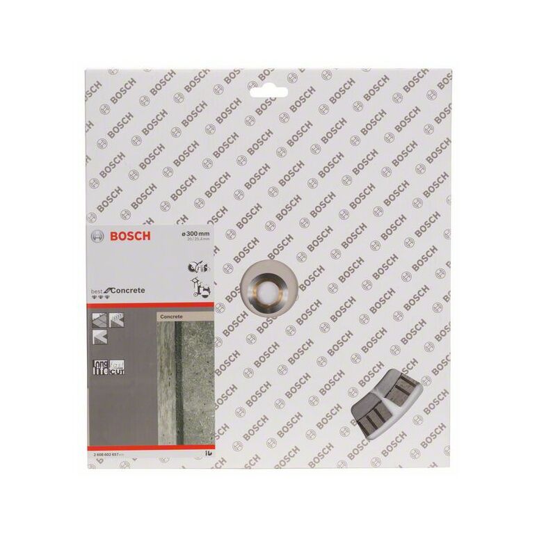 Bosch Diamanttrennscheibe Best for Concrete, 300 x 20,00/25,40 x 2,8 x 15 mm (2 608 602 657), image 