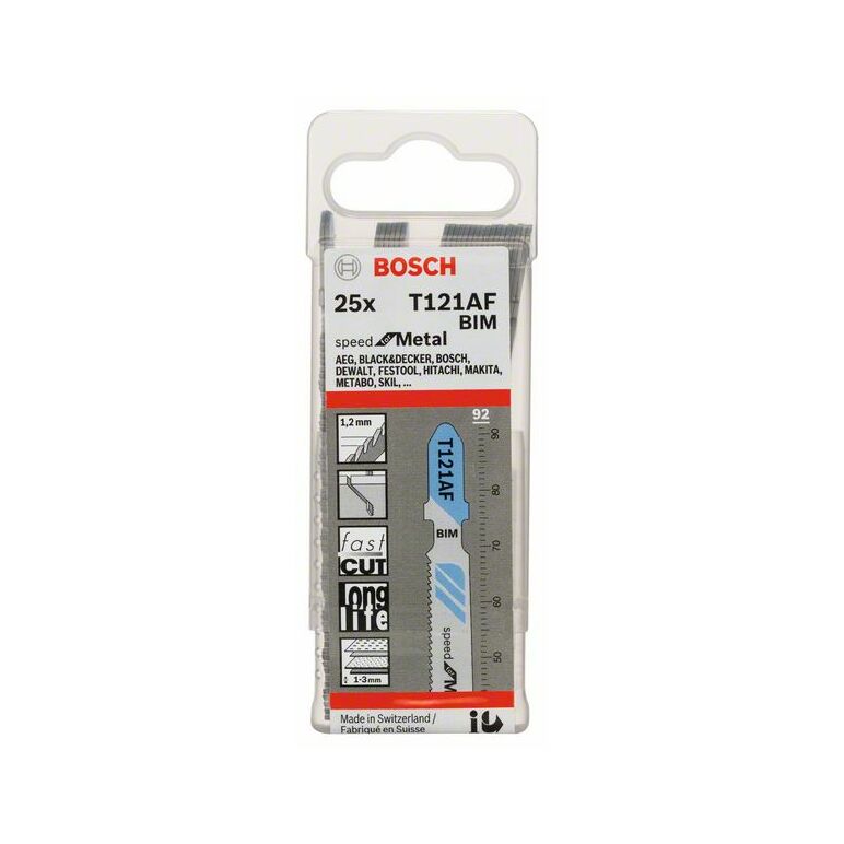 Bosch Stichsägeblatt T 121 AF Speed for Metal, 25er-Pack (2 608 636 700), image 