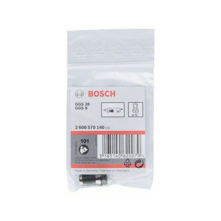 Bosch Spannzange ohne Spannmutter, 1/4 Zoll, für Bosch-Geradschleifer (2 608 570 140), image 