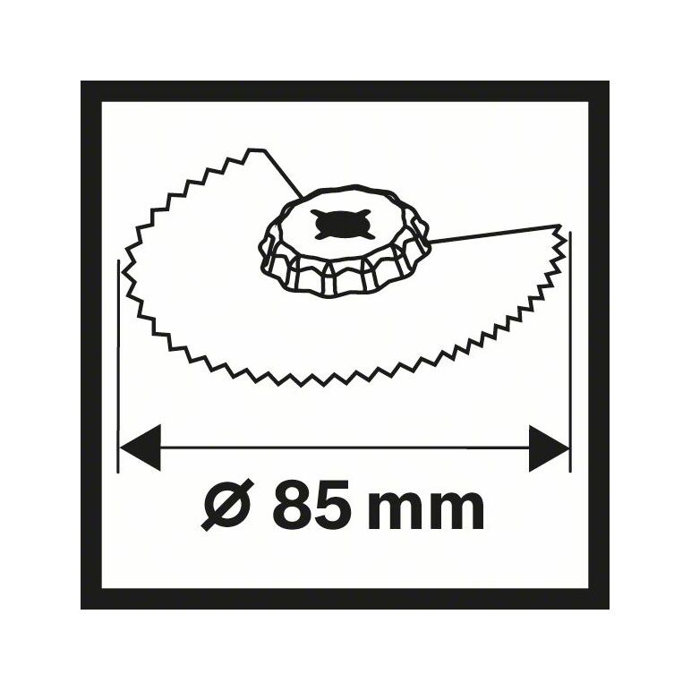 Bosch BIM-TiN Segmentsägeblatt ACZ 85 EIB, Multi Material, 85 mm, 1er-Pack (2 608 661 758), image _ab__is.image_number.default