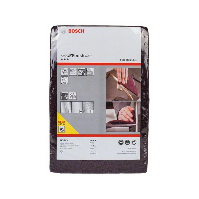 Bosch Vliespad Best for Finish Matt, 152 x 229 mm, sehr fein A (2 608 608 213), image 