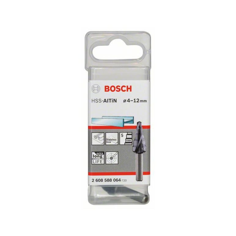 Bosch Stufenbohrer HSS-AlTiN, 4 - 12 mm, 6 mm, 50 mm, 5 Stufen (2 608 588 064), image _ab__is.image_number.default