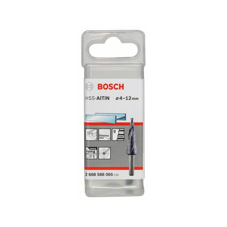 Bosch Stufenbohrer HSS-AlTiN, 4 - 12 mm, 6 mm, 66,5 mm, 9 Stufen (2 608 588 065), image _ab__is.image_number.default