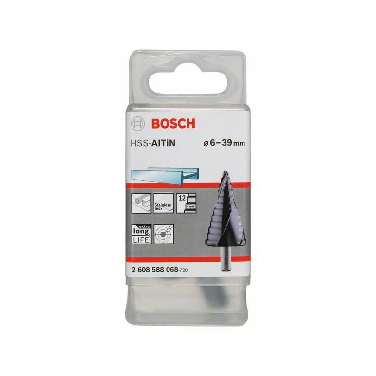 Bosch Stufenbohrer HSS-AlTiN, 6 - 39 mm, 10 mm, 93,5, 12 Stufen (2 608 588 068), image 