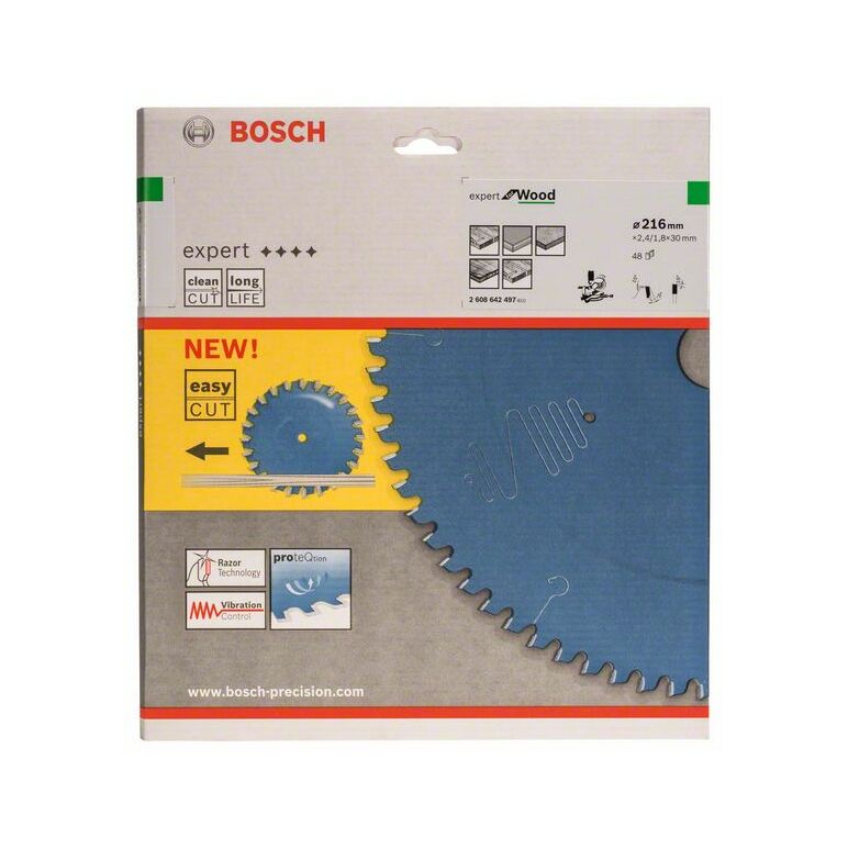 Bosch Kreissägeblatt Expert for Wood, 216 x 30 x 2,4 mm, 48 (2 608 642 497), image 
