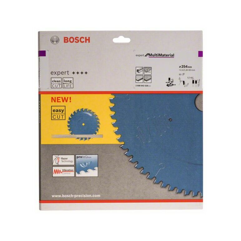 Bosch Kreissägeblatt Expert for Multi Material, 254 x 30 x 2,4 mm, 80 (2 608 642 528), image 