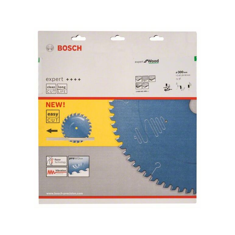 Bosch Kreissägeblatt Expert for Wood, 300 x 30 x 2,4 mm, 72 (2 608 642 499), image 
