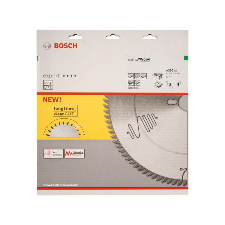 Bosch Kreissägeblatt Expert for Wood, 300 x 30 x 3,2 mm, 96 (2 608 642 511), image 