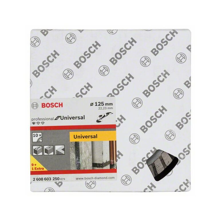 Bosch Diamanttrennscheibe Standard for Universal Turbo, 125x22,23x2x10 mm, 10er-Pack (2 608 603 250), image _ab__is.image_number.default