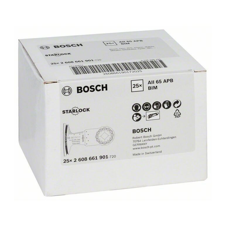Bosch BIM Tauchsägeblatt AII 65 APB, Wood and Metal, 40 x 65 mm (2 608 661 901), image 