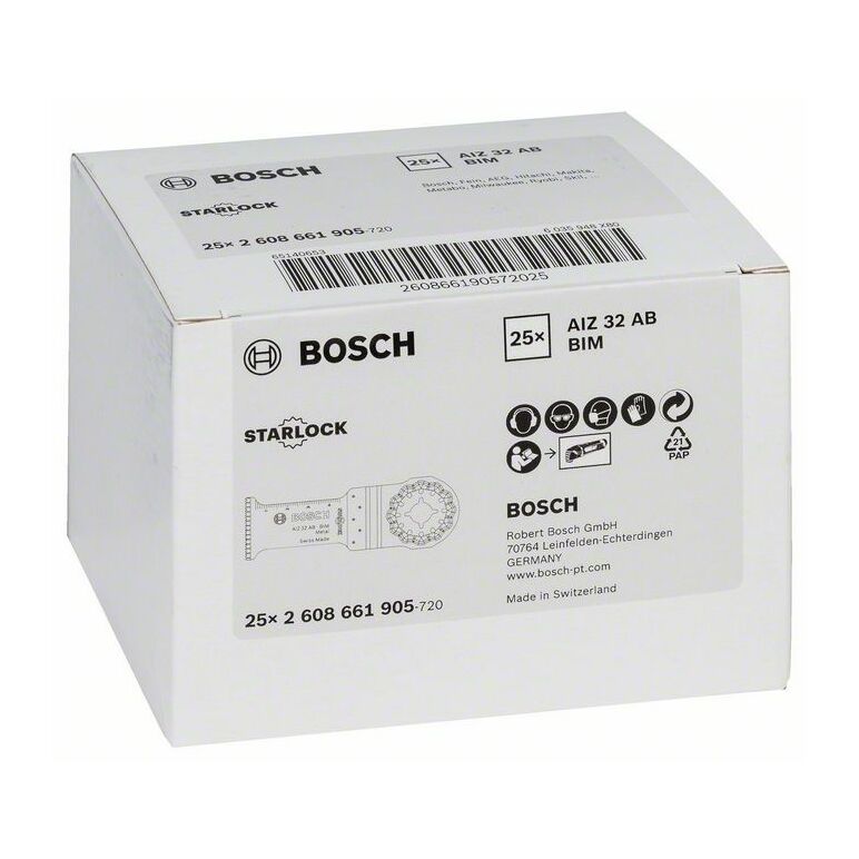 Bosch BIM Tauchsägeblatt AIZ 32 AB, Metal, 50 x 32 mm (2 608 661 905), image _ab__is.image_number.default