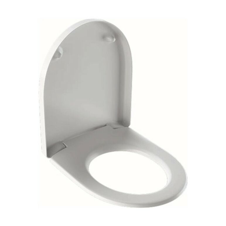 Geberit WC-Sitz iCon mit Absenkautomatik, Scharniere Messing verchromt weiß, image 