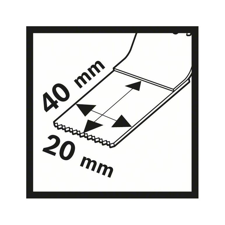 Bosch Carbide Tauchsägeblatt AIZ 20 AT MetalMax, 40 x 20 mm, 1er-Pack (2 608 662 019), image _ab__is.image_number.default