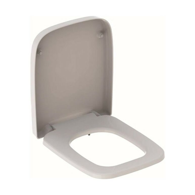 Geberit WC-Sitz RENOVA PLAN eckiges Design, ohne Absenkautomatik weiß, image 