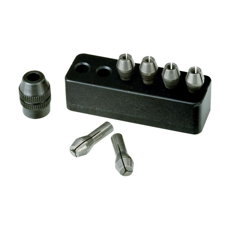 Proxxon MICROMOT-Stahlspannzangen, 6-teilig von 1 bis 3,2 mm, mit Halter, image 