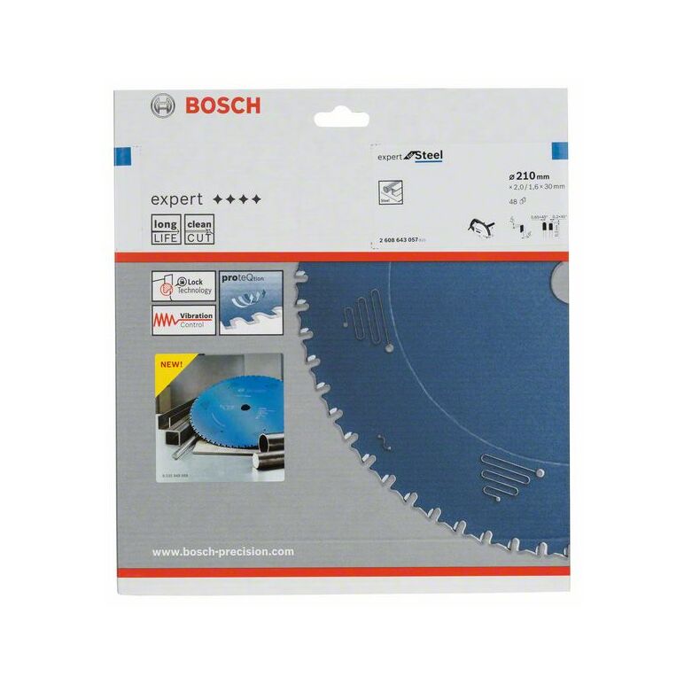 Bosch Kreissägeblatt Expert for Steel, 210 x 30 x 2,0 mm, 48 (2 608 643 057), image 