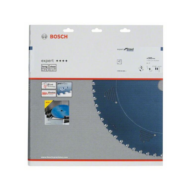 Bosch Kreissägeblatt Expert for Steel, 305 x 25,4 x 2,6 mm, 60 (2 608 643 060), image _ab__is.image_number.default