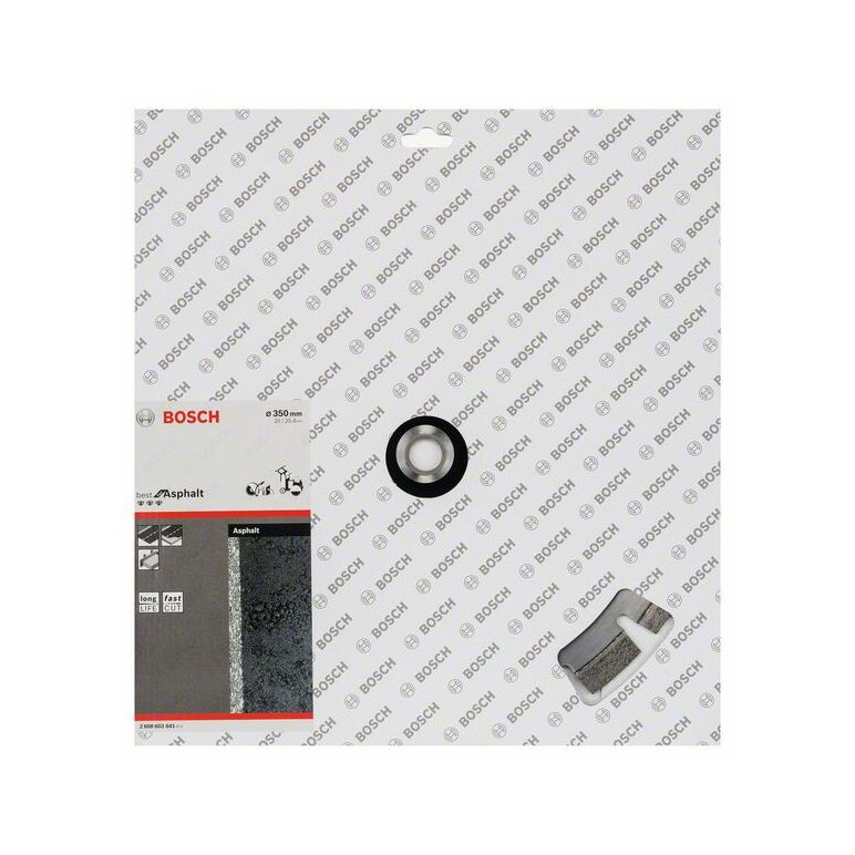 Bosch Diamanttrennscheibe Best for Asphalt, 350 x 20,00 + 25,40 x 3,2 x 12 mm (2 608 603 641), image 