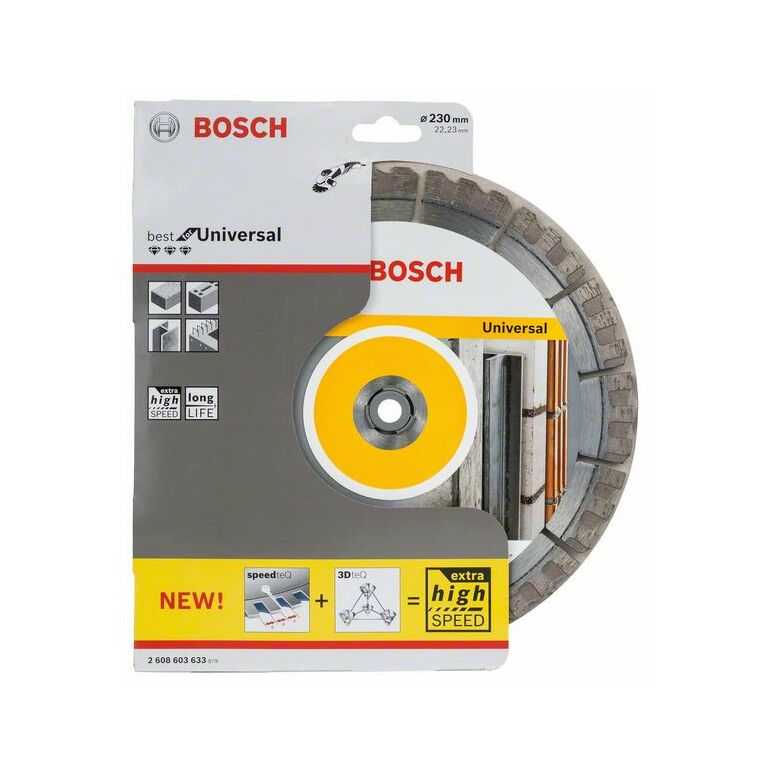 Bosch Diamanttrennscheibe Best for Universal, 230 x 22,23 x 2,4 x 15 mm (2 608 603 633), image 