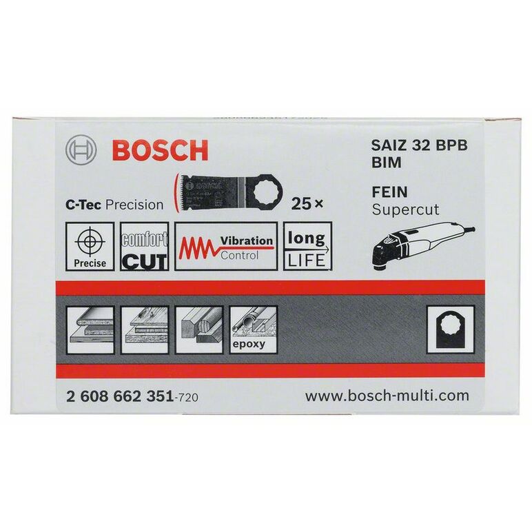 Bosch BIM Tauchsägeblatt SAIZ 32 BPB, Hard Wood, 40 x 32 mm (2 608 662 351), image _ab__is.image_number.default